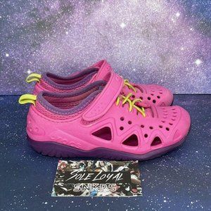 CROCS 204989 Swiftwater Play Shoes Water Sandals Sneakers - Pink‎ + Purple C 12
